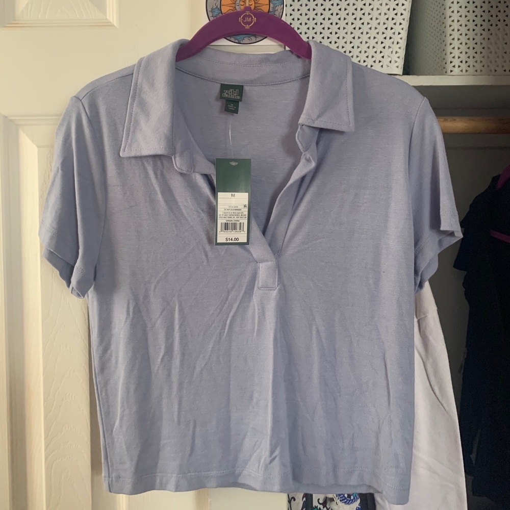 purple collard tee